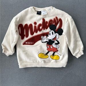 Zara Cream Mickey Mouse Sweatshirt